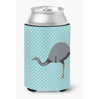 "Caroline's Treasures Rhea Blue Check Decorative Can Hugger, Multicolor"