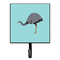 "Caroline's Treasures Rhea Blue Check Wall Hook, Small, Multicolor"