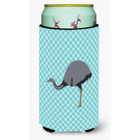 "Caroline's Treasures Rhea Blue Check Decorative Can Hugger, Tall Boy, Multicolor"