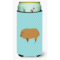 "Caroline's Treasures Hungarian Mangalica Pig Blue Check Decorative Can Hugger, Tall Boy, Multicolor"