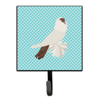 "Caroline's Treasures German Helmet Pigeon Blue Check Wall Hook, Small, Multicolor"