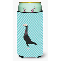 "Caroline's Treasures English Carrier Pigeon Blue Check Decorative Can Hugger, Tall Boy, Multicolor"