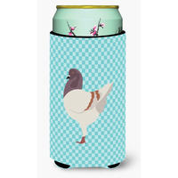 "Caroline's Treasures German Modena Pigeon Blue Check Decorative Can Hugger, Tall Boy, Multicolor"