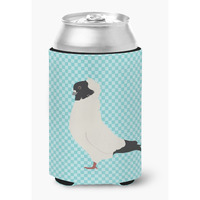 "Caroline's Treasures Nun Pigeon Blue Check Decorative Can Hugger, Multicolor"