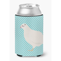"Caroline's Treasures Texas Quail Blue Check Decorative Can Hugger, Multicolor"