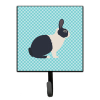 "Caroline's Treasures Dutch Rabbit Blue Check Wall Hook, Small, Multicolor"