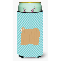 "Caroline's Treasures Lincoln Longwool Sheep Blue Check Decorative Can Hugger, Tall Boy, Multicolor"