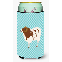 "Caroline's Treasures Jacob Sheep Blue Check Decorative Can Hugger, Tall Boy, Multicolor"