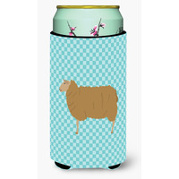 "Caroline's Treasures East Friesian Sheep Blue Check Decorative Can Hugger, Tall Boy, Multicolor"