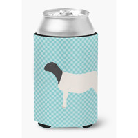 "Caroline's Treasures Dorper Sheep Blue Check Decorative Can Hugger, Multicolor"