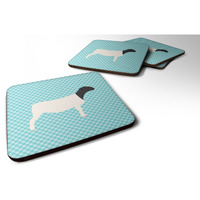 "Caroline's Treasures Dorper Sheep Blue Check Decorative coasters, 3.5, Multicolor"
