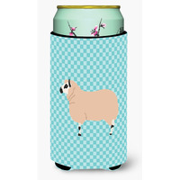 "Caroline's Treasures Kerry Hill Sheep Blue Check Decorative Can Hugger, Tall Boy, Multicolor"