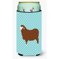 "Caroline's Treasures Merino Sheep Blue Check Decorative Can Hugger, Tall Boy, Multicolor"