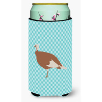 "Caroline's Treasures Jersey Buff Turkey Hen Blue Check Decorative Can Hugger, Tall Boy, Multicolor"