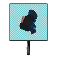 "Caroline's Treasures Norfolk Black Turkey Blue Check Wall Hook, Small, Multicolor"