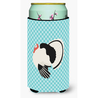 "Caroline's Treasures Royal Palm Turkey Blue Check Decorative Can Hugger, Tall Boy, Multicolor"