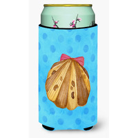 "Caroline's Treasures Sea Shell Blue Polkadot Beverage Insulator Hugger, Tall, Multicolor"