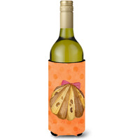 "Caroline's Treasures Sea Shell Orange Polkadot Beverage Insulator Hugger, 750 ml, Multicolor"