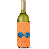 "Caroline's Treasures Sunglasses Orange Polkadot Beverage Insulator Hugger, 750 ml, Multicolor"