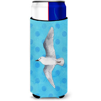 "Caroline's Treasures Sea Gull Blue Polkadot Beverage Insulator Hugger, Slim, Multicolor"