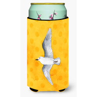 "Caroline's Treasures Sea Gull Yellow Polkadot Beverage Insulator Hugger, Tall, Multicolor"