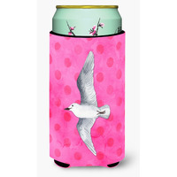 "Caroline's Treasures Sea Gull Pink Polkadot Beverage Insulator Hugger, Tall, Multicolor"