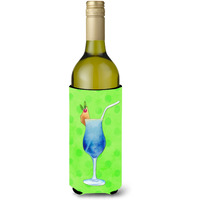 "Caroline's Treasures Summer Cocktail Green Polkadot Beverage Insulator Hugger, 750 ml, Multicolor"