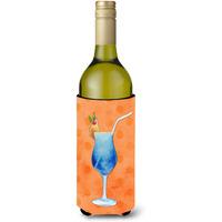 "Caroline's Treasures Summer Cocktail Orange Polkadot Beverage Insulator Hugger, 750 ml, Multicolor"