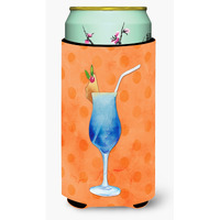 "Caroline's Treasures Summer Cocktail Orange Polkadot Beverage Insulator Hugger, Tall, Multicolor"