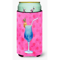 "Caroline's Treasures Summer Cocktail Pink Polkadot Beverage Insulator Hugger, Tall, Multicolor"