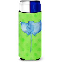 "Caroline's Treasures Sting Ray Green Polkadot Beverage Insulator Hugger, Slim, Multicolor"