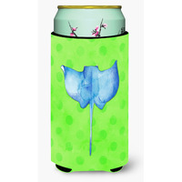 "Caroline's Treasures Sting Ray Green Polkadot Beverage Insulator Hugger, Tall, Multicolor"
