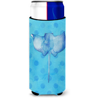 "Caroline's Treasures Sting Ray Blue Polkadot Beverage Insulator Hugger, Slim, Multicolor"
