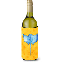 "Caroline's Treasures Sting Ray Yellow Polkadot Beverage Insulator Hugger, 750 ml, Multicolor"