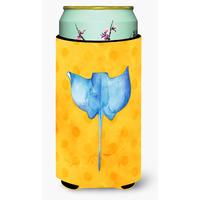 "Caroline's Treasures Sting Ray Yellow Polkadot Beverage Insulator Hugger, Tall, Multicolor"
