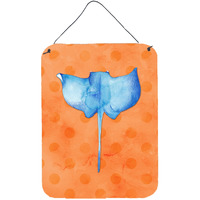 "Caroline's Treasures Sting Ray Orange Polkadot Metal Print, 16hx12w, Multicolor"