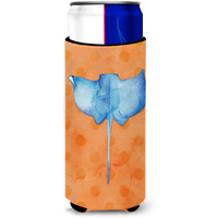 "Caroline's Treasures Sting Ray Orange Polkadot Beverage Insulator Hugger, Slim, Multicolor"