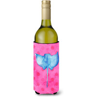 "Caroline's Treasures Sting Ray Pink Polkadot Beverage Insulator Hugger, 750 ml, Multicolor"