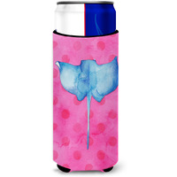 "Caroline's Treasures Sting Ray Pink Polkadot Beverage Insulator Hugger, Slim, Multicolor"