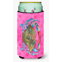 "Caroline's Treasures Blue Crab Pink Polkadot Beverage Insulator Hugger, Tall, Multicolor"