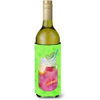 "Caroline's Treasures Mason Jar Cocktail Green Polkadot Beverage Insulator Hugger, 750 ml, Multicolor"