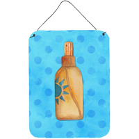 "Caroline's Treasures Message in a Bottle Blue Polkadot Metal Print, 16hx12w, Multicolor"