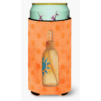 "Caroline's Treasures Message in a Bottle Orange Polkadot Beverage Insulator Hugger, Tall, Multicolor"