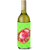"Caroline's Treasures Crab Green Polkadot Beverage Insulator Hugger, 750 ml, Multicolor"