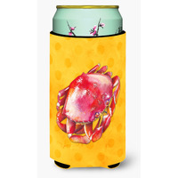 "Caroline's Treasures Crab Yellow Polkadot Boy Beverage Insulator Hugger, Tall, Multicolor"