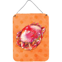 "Caroline's Treasures Crab Orange Polkadot Metal Print, 16hx12w, Multicolor"