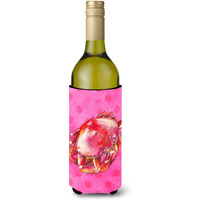 "Caroline's Treasures Crab Pink Polkadot Beverage Insulator Hugger, 750 ml, Multicolor"