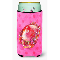 "Caroline's Treasures Crab Pink Polkadot Boy Beverage Insulator Hugger, Tall, Multicolor"