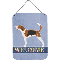 "Caroline's Treasures American Foxhound Welcome Metal Print, 16"" x 12"", Multicolor"