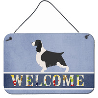 "Caroline's Treasures English Springer Spaniel Welcome Metal Print, 8"" x 12"""